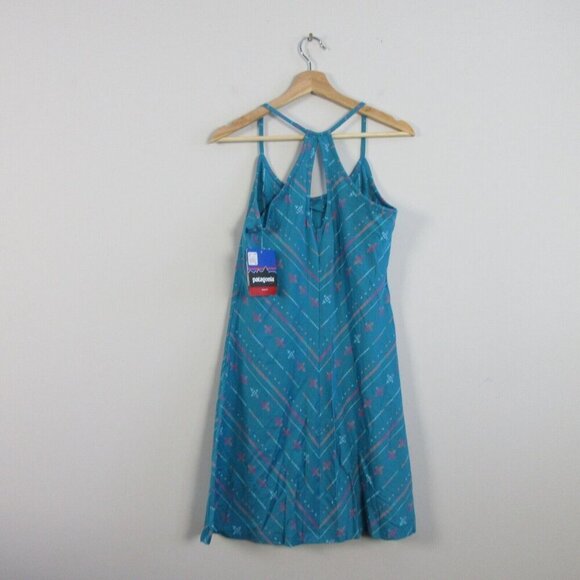 Patagonia Spright Dress Women M Blue Slim Fit Tank Mini Sleeveless Racerback 178 - Picture 2 of 10